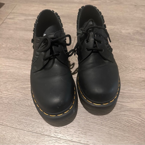 Dr. Martens ruffle oxford loafers size 9 black leather - Picture 2 of 9